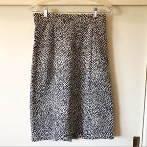 Lands’ End black and white career skirt size 6